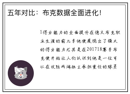 五年对比：布克数据全面进化！